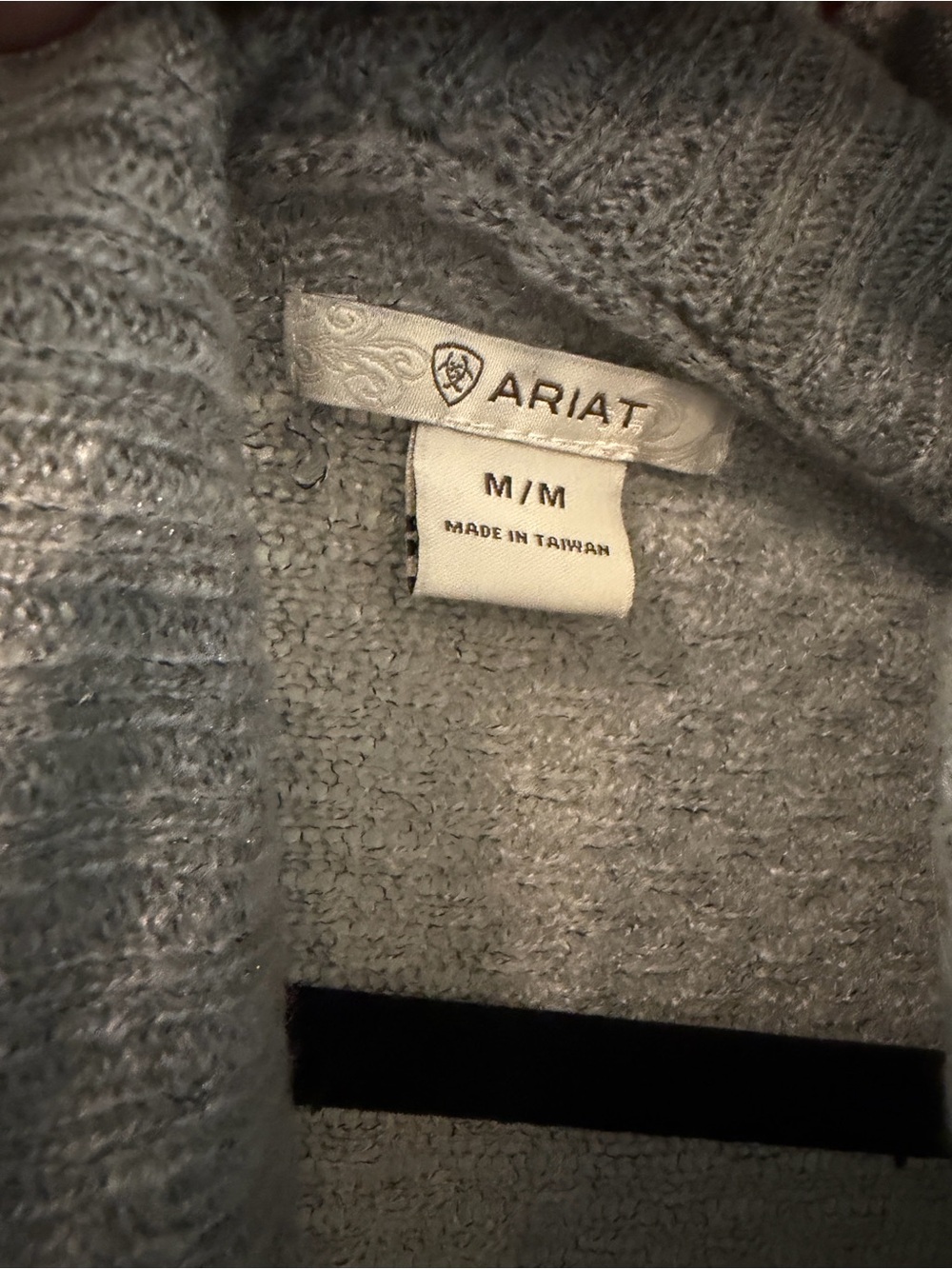 Ariat Open Front Cardigan Size Medium Gray Poncho - Picture 2 of 5